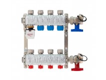 COLLETTORE DISTRIBUZIONE CON RACCORDI PEX 16X1,5 - Versione INOX  e POLIMERICA
