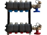 COLLETTORE DISTRIBUZIONE CON RACCORDI PEX 16X1,5 - Versione INOX  e POLIMERICA