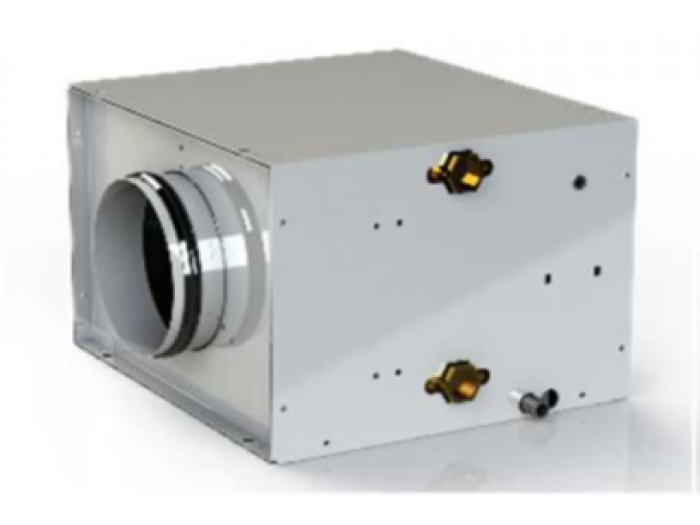 Batteria da canale per acqua calda o fredda completa di plenum in acciaio zincato Griglie per plenum a parete e soffitto con filtro