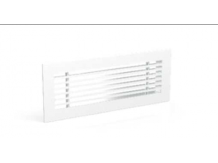 Griglie di mandata dal design ricercato, abbinabili ai plenum di mandata aria Griglie per plenum a parete e soffitto