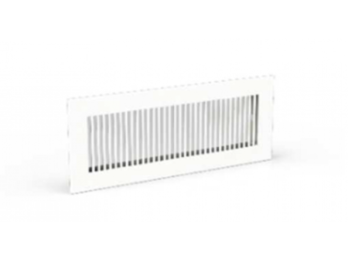 Griglie di mandata dal design ricercato, abbinabili ai plenum di mandata aria Griglie per plenum a parete e soffitto